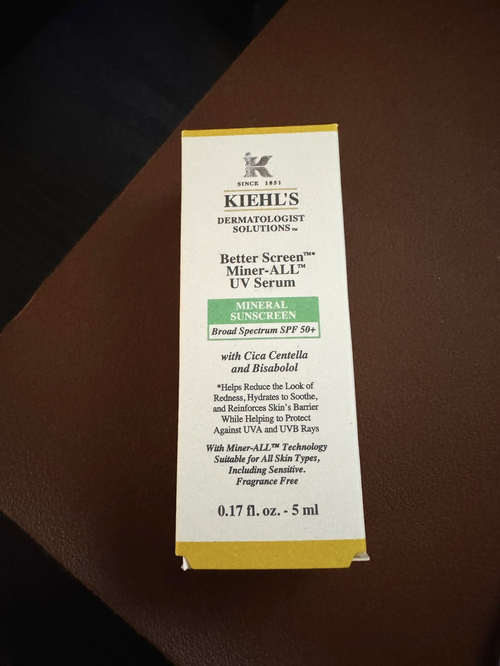 Kiehl's Better Screen Miner-All UV Serum TRAVEL SIZE .17 oz/5 ml EXP 04/2027 NIB